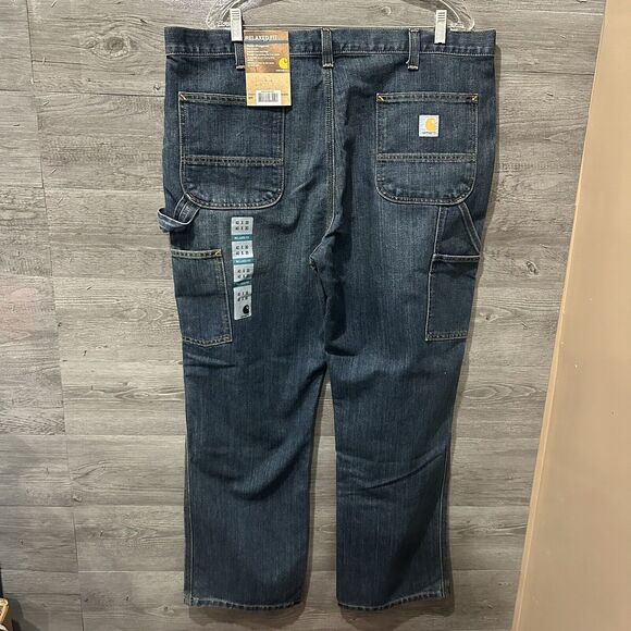 Carhartt Men's Holter Dungaree Relaxed Fit Denim Jeans 40 X 30 NWT - Picture 3 of 7